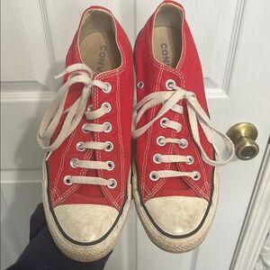 Converse Red Canvas Sneakers